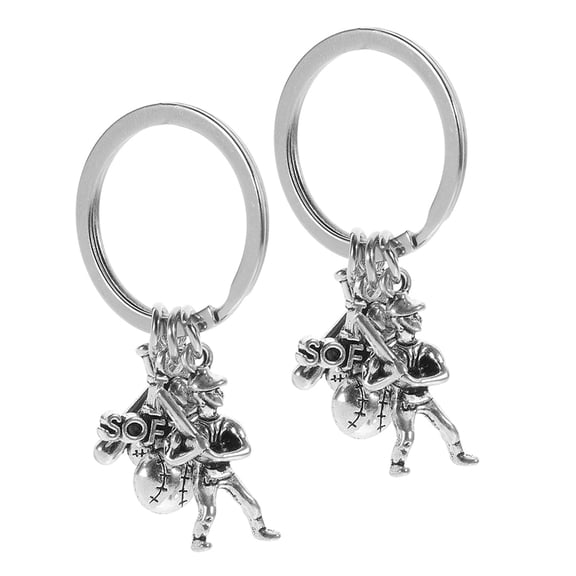 Masteelf 2 Pcs Party Favors Baseball Keychain Man
