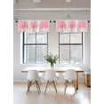 thumbnail image 3 of Eucalyptus Pink Kitchen Curtain Valances for Windows Farmhouse Short Curtains, Stripes Bottle Flower Cactus Plant Rod Pocket Valance Curtain for Bedroom Cafe Living Room 54"x18", 3 of 8