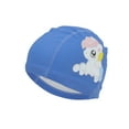 thumbnail image 6 of Unique Bargains 1 Pc Knitted PU Cartoon Horse Swim Cap Blue, 6 of 6
