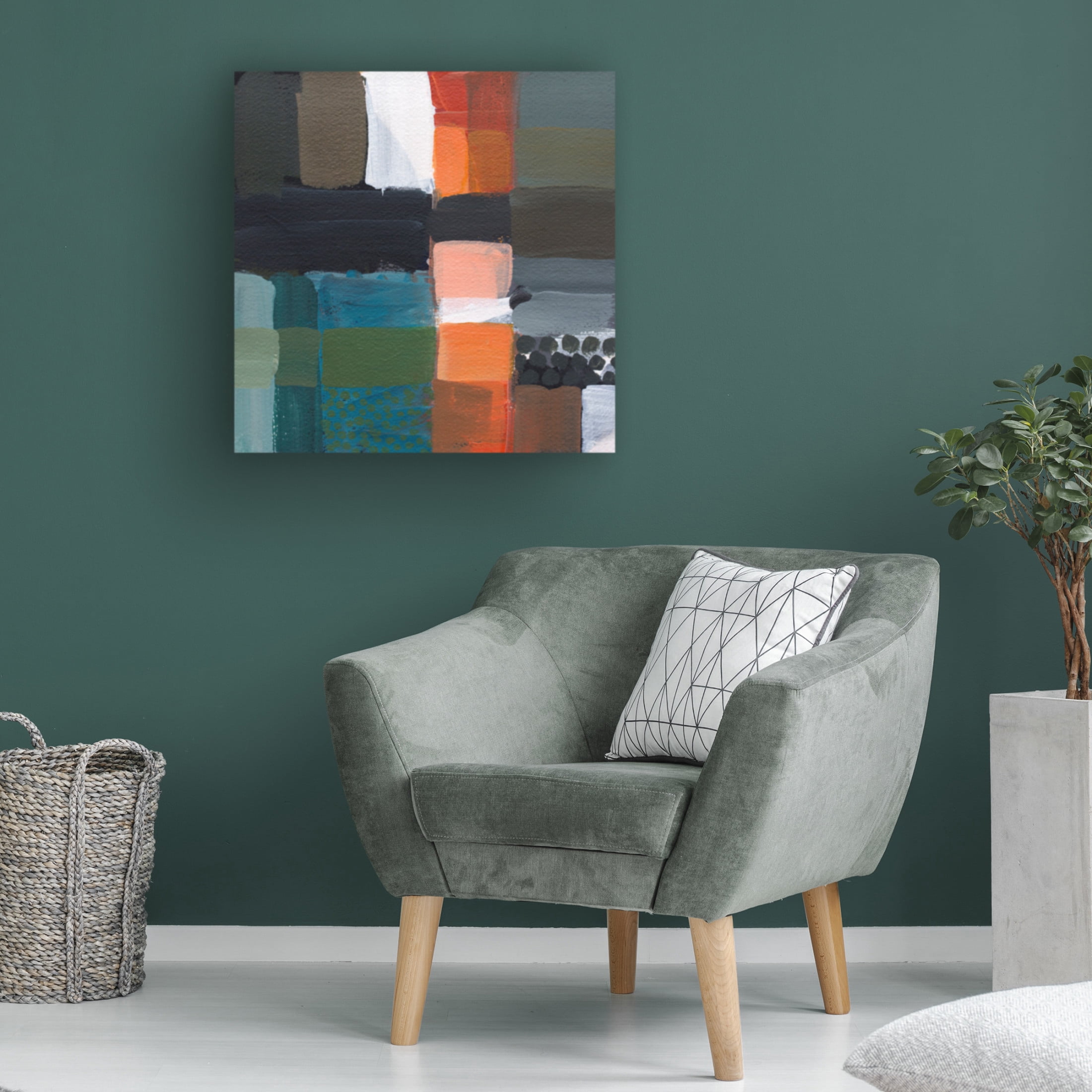 Canvas Wall Art - Mark David Smith 'City Limits' Wall Art for Living Room, Bedroom, or Office Décor by Trademark Fine Art - 14 x 14 Inches
