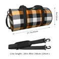 thumbnail image 4 of KLL Orange Plaid Duffle Bag For Men Women Sport Gym Fitness Tote Travel Training Workout Basketball Football Weekender, 4 of 8