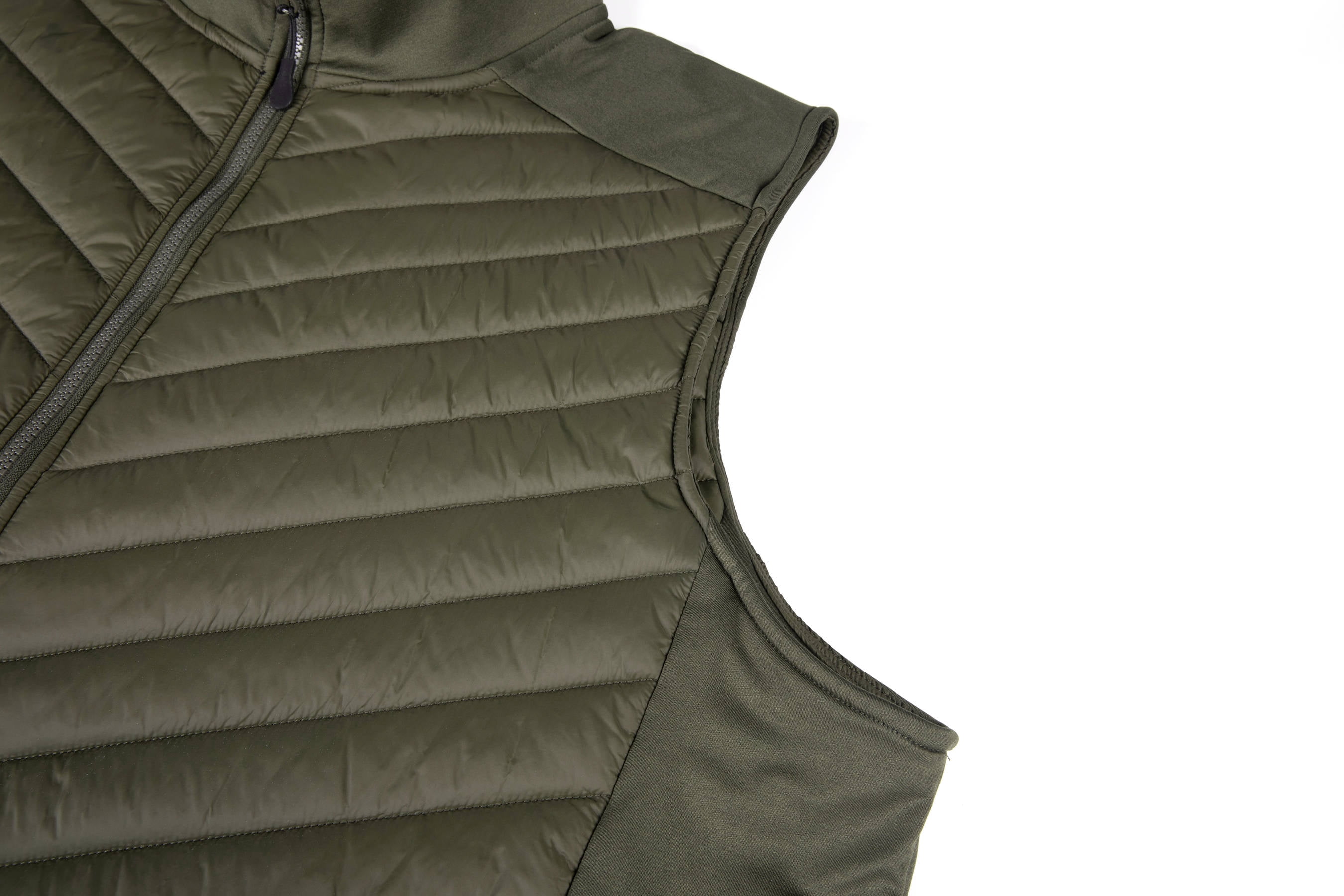 Krumba Mens Sleeveless Lightweight Vest: Zip Up Quilted Pockets Packable Jacket - Casual for Outdoor Running Hiking Travel Olive Size 3XL