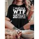 thumbnail image 1 of Women's Fun Letter Print T-Shirt - Casual Crew Neck, Short Sleeve, Stretchy Polyester Blend, Machine Washable - Perfect for Summer & Everyday Fashion, 1 of 6