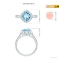 thumbnail image 5 of ANGARA Natural Round 2.3 ct Aquamarine Rope Pattern Split Shank Cocktail Ring in 14K White Gold for Women (Size-9mm) | March Birthstone, Anniversary, Jewelry Gift for Women | Natural Aquamarine Ring, 5 of 9
