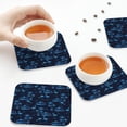 thumbnail image 7 of Pofeuu BLUE Flamingo Birds Print Leather Coasters Set of 6, Round Cups Mugs Mat Pad for Home Kitchen Heat Resistant Drink Coasters,Square, 7 of 7