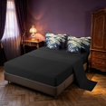 thumbnail image 4 of Homewish Halloween Theme Queen Bedding, Jungle Thorns Bedding Comforter Set Queen, Black Reversible 7 Pieces, 4 of 7