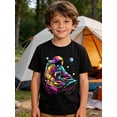 thumbnail image 2 of Aideaone Boys 2 Pack Printed T Shirts Crew Neck Soft Short Sleeve Casual Tees for 7-12 Years Kids, 2 of 6