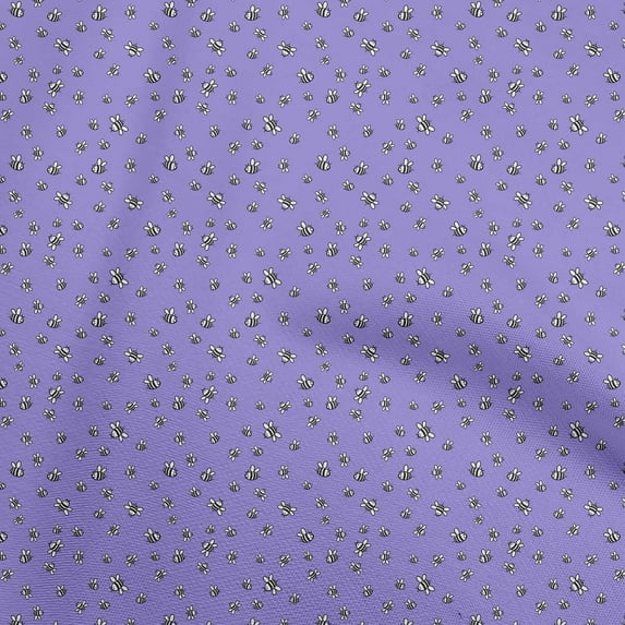 oneOone Cotton Poplin Violet Fabric Honey Bees Fabric For Sewing Printed Craft Fabric By The Yard 42 Inch Wide