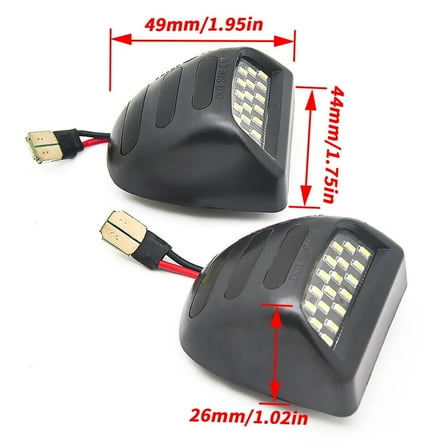 6000K Xenon White LED License Plate Light for Chevy Silverado GMC Sierra Trucks