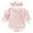 B/Pink, variant on HWJAD Baby Girls Bubble Romper Infant Oversize Knit Crewneck Sweatshirt Tops and Bow Fall Winter Outfits