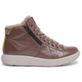 thumbnail image 2 of Strive Chatsworth 2 Women's Mocha Lace Up Leather Fur Ankle Boots With Side Zip Size 10.5/11, 2 of 6