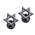 thumbnail image 1 of Fate Of Acero inoxidable Hombres Mujeres Stud Pendientes Negro jinwen Pendientes, 1 of 4