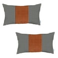 thumbnail image 4 of Set of 2 Brown Houndstooth Lumbar Pillow Covers, 4 of 4