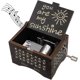 thumbnail image 1 of Caja de música My Sunshine, manivela, caja de música de madera negra grabada vintage, regalo, 1 of 5