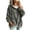 Gray, variant on Women's Vertical Stripe Hoodie Diagonal Cross Patch Drop Shoulder Soft Long Sleeve Sweatshirts Fall Casual Pullover Tops with Pockets Wine,M