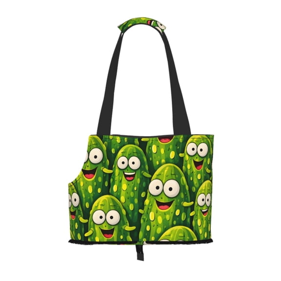 Cute Kawaii Pickle Pet Tote Bag Lightweight Shoulder Bag for Shopping and Travel