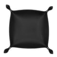 thumbnail image 4 of Bandeja de cuero, diseño moderno, piel artificial, duradera, amplia gama de aplicaciones, bandeja para guardar joyas, relojes, llaves y teléfonos, color negro., 4 of 14