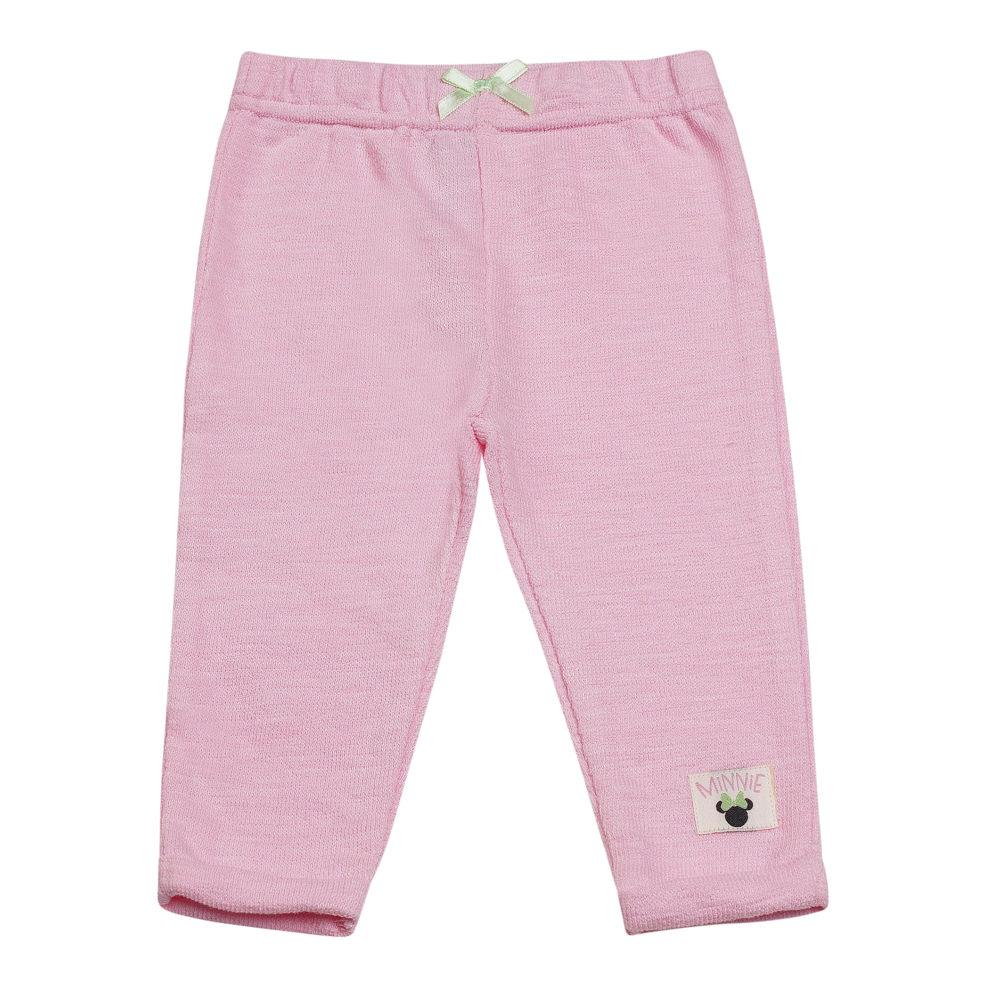 Disney Clothes Baby Girls 3-Piece Layette Set – Minnie Mouse Outfit with Hooded Jacket, Bodysuit & Pants (Pink/White) – 3/6M