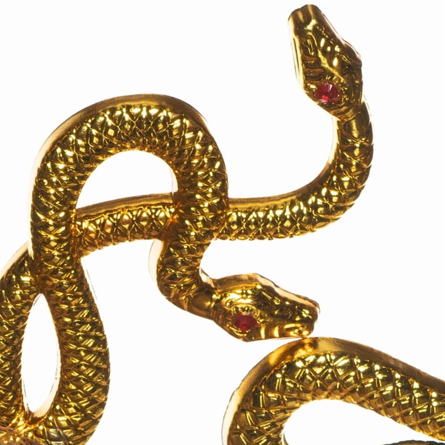 HUASAI Halloween Snake Rings For Women - Gold Stackable Punk Gothic Rings With Rhinestones, Statement Jewelry