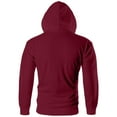 thumbnail image 6 of QHRMKOG Sweatshirts for Men Zipper Long Sleeve Big and Tall Hooded Fall Light Loose Fit Cotton Drawstring Oversize Sweatshirt Strong with Pocket Jackets Wine 2XL-Large, 6 of 8