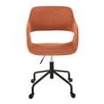 thumbnail image 5 of LumiSource Black Metal, Orange Fabric Margarite Adjustable Office Chair, 5 of 8
