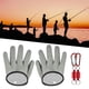 thumbnail image 1 of Guantes de pesca de secado rápido impermeables para pescar pescado antideslizante resistente a cortes de pescador Gancho Aluminio Gris Sharpla Guantes de pesca, 1 of 8