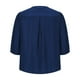 thumbnail image 4 of Vestidos Casuales Para Mujer Camiseta de lino de manga corta con cuello en V para mujer, color liso, estilo lino, talla grande, manga corta, cuello en V, top/camiseta de manga corta con cuello en V, 4 of 5