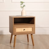 Small Round 2 Tier Wooden Side End Table for Small Spaces Bedroom ...