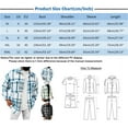 thumbnail image 7 of Gephdiin Long Sleeve Shirts for Men Mens Shirts Men's Autumn And Winter Color Plaid Single-Breasted Warm Thick Long-Sleeved Shirt Jacket Mens T-Shirts Shirts for Men Polyester Blue 3Xl, 7 of 7