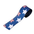 thumbnail image 2 of Patriotic Ribbon 5 Meters Long Red White Blue American Flag Print for 4th of July Independence Day Party Craft Wreath Decor, 2 of 3