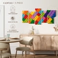 thumbnail image 5 of Elephant Stock Colorful Legos Wall Art - Horizontal Multi Panel Canvas - Living Room Wall Decor - Kids And Nursery Multi Panel - Orange And Pink Decor - 80" x 40", 5 of 8