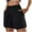 Black, variant on biudgviw Running Shorts for Women Elastic High Waisted Athletic Running Shorts with Mesh Liner Workout Summer Shorts with Pockets