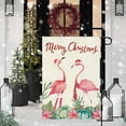 thumbnail image 3 of Merry Christmas Flamingo Garden Flag 12.5x18 Double Sided Vertical Burlap Farmhouse Yard Flag Christmas Winter Outdoor House Decoration, 3 of 6