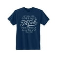 thumbnail image 2 of Hanes Men's Oscar Wilde Poet A Man Who Does Not Think for Himself Short Sleeve Graphic T-shirt, 2 of 5