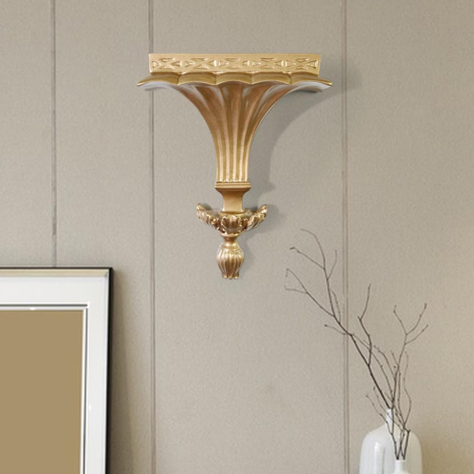Wall Mounted Floating Shelves, Wall Organizer Shelf Resin Statue Wall Shelf Ornate Shelves Wall Art Decoration for Living Room Decor Aureate