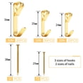 thumbnail image 3 of Mistaha Gold Metal Picture Hanging Hooks Set with 184 Pieces - Wall Decor Accessory Kit for Easy and Traceless Hanging - Includes Various Hook Sizes and Nails in Storage Box, 3 of 7