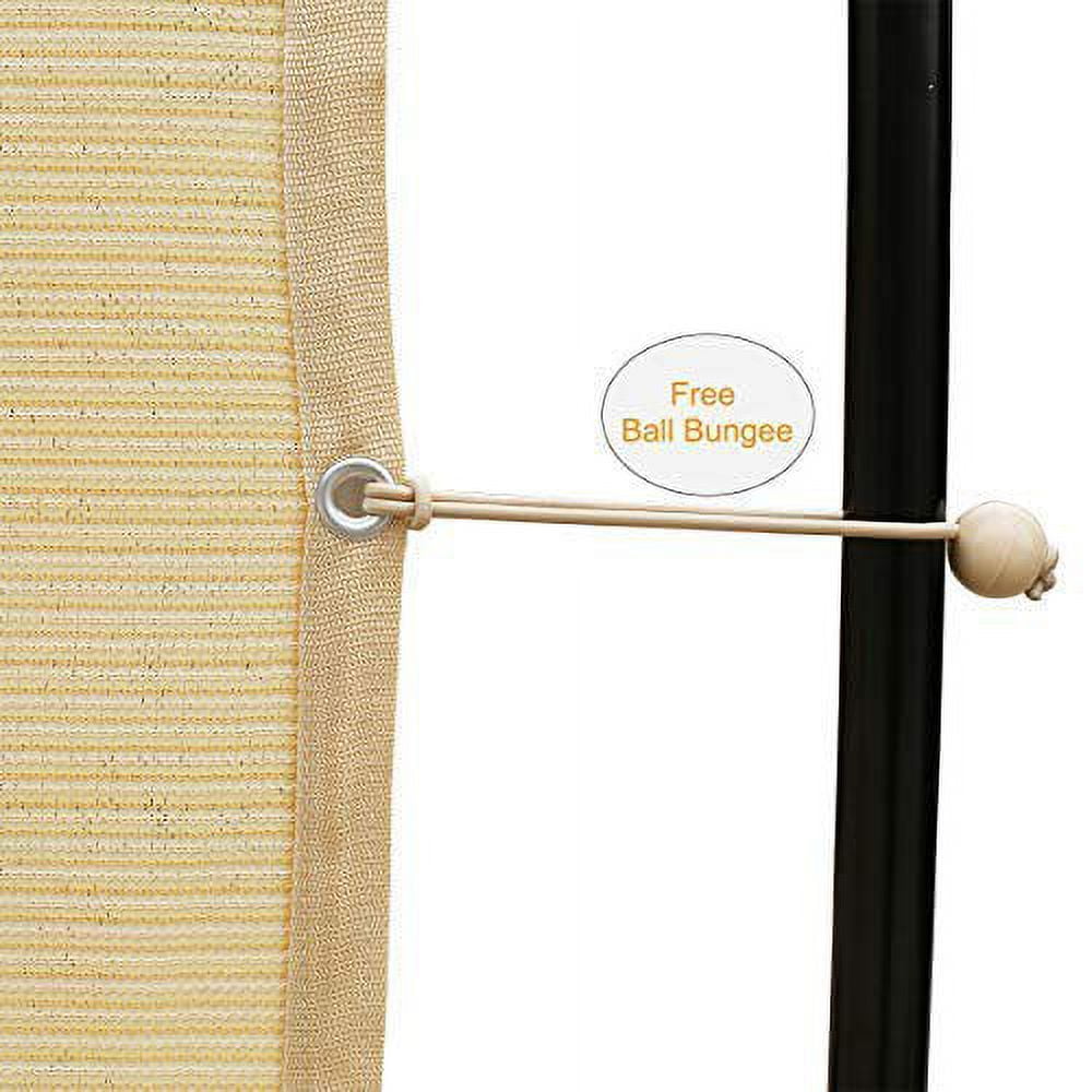 Shatex Shade Fabric for Pergola/Patio/Garden New Design Shade Panel with Grommets 6x16ft Wheat