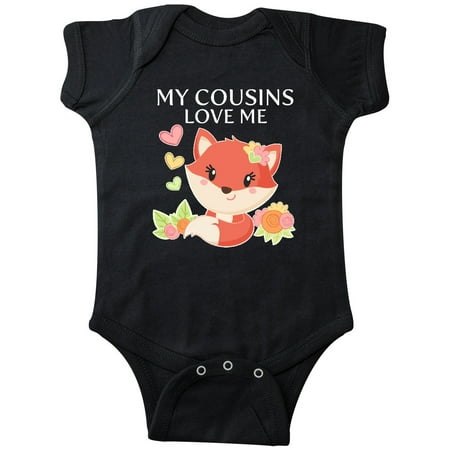 

Inktastic My Cousins Love Me- Little Fox Gift Baby Boy or Baby Girl Bodysuit