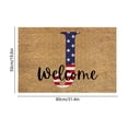 thumbnail image 3 of Zynviq Letter Doormats 19.7" X 31.5" Throw Rug Polyester Rectangular Brown Washable Small Rug for Kitchen, 3 of 6