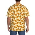 thumbnail image 3 of Rateoe Hot Dog 3 Pattern Men's Short Sleeve Classic Shirt, Casual Short-Sleeved Shirt, Lightweight Summer Shirt, Cuban Collar Shirt,Button-Front Shirt-Large, 3 of 5