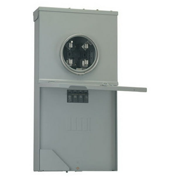 2PKGE, 200A, Outdoor, Meter Socket Load Center, Combination Main