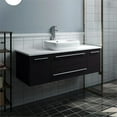 thumbnail image 2 of RGM Distribution Fresca Lucera 48" Espresso Wall Hung Modern Bathroom Cabinet w/ Top & Vessel Sink, 2 of 7