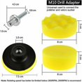 thumbnail image 3 of Esponja para pulir automóviles, kit de esponja para pulir con adaptador de broca M10, juego de 25 almohadillas para pulir, almohadillas de cera de lana para pulidora, 3 of 6