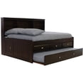 thumbnail image 3 of OS Home and Office Furniture Solid Pine Full Daybed with Three Drawer Storage Unit and Twin Sized Trundle in Dark Espresso, 3 of 5