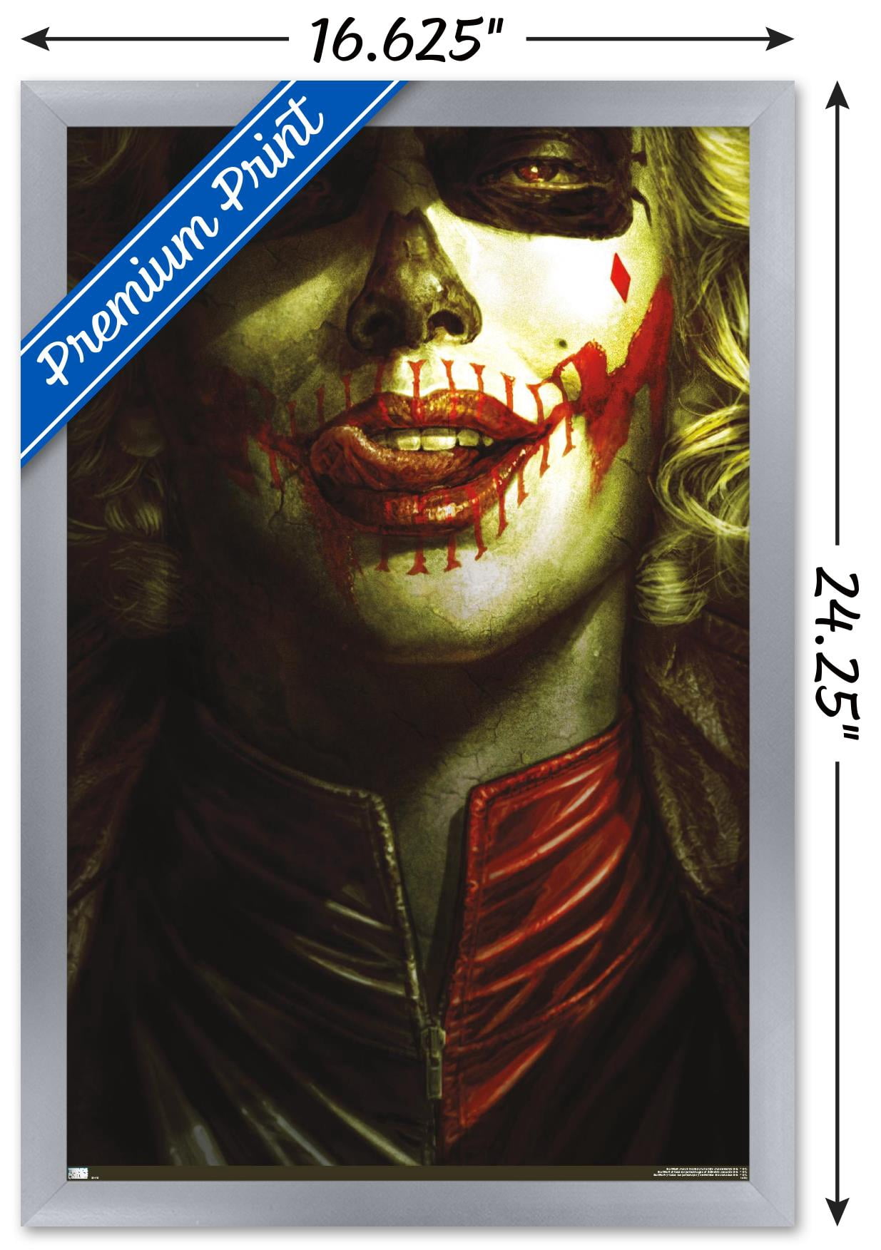 DC Comics - Harley Quinn - Batman: Damned Wall Poster, 14.725" x 22.375" Framed