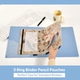 thumbnail image 3 of 2 Pack Flip Folders with Clear PVC Window Binder Pouches 3-Ring Binder Organizer for Office & Home Bluebird and Ancient Flowers, 3 of 6