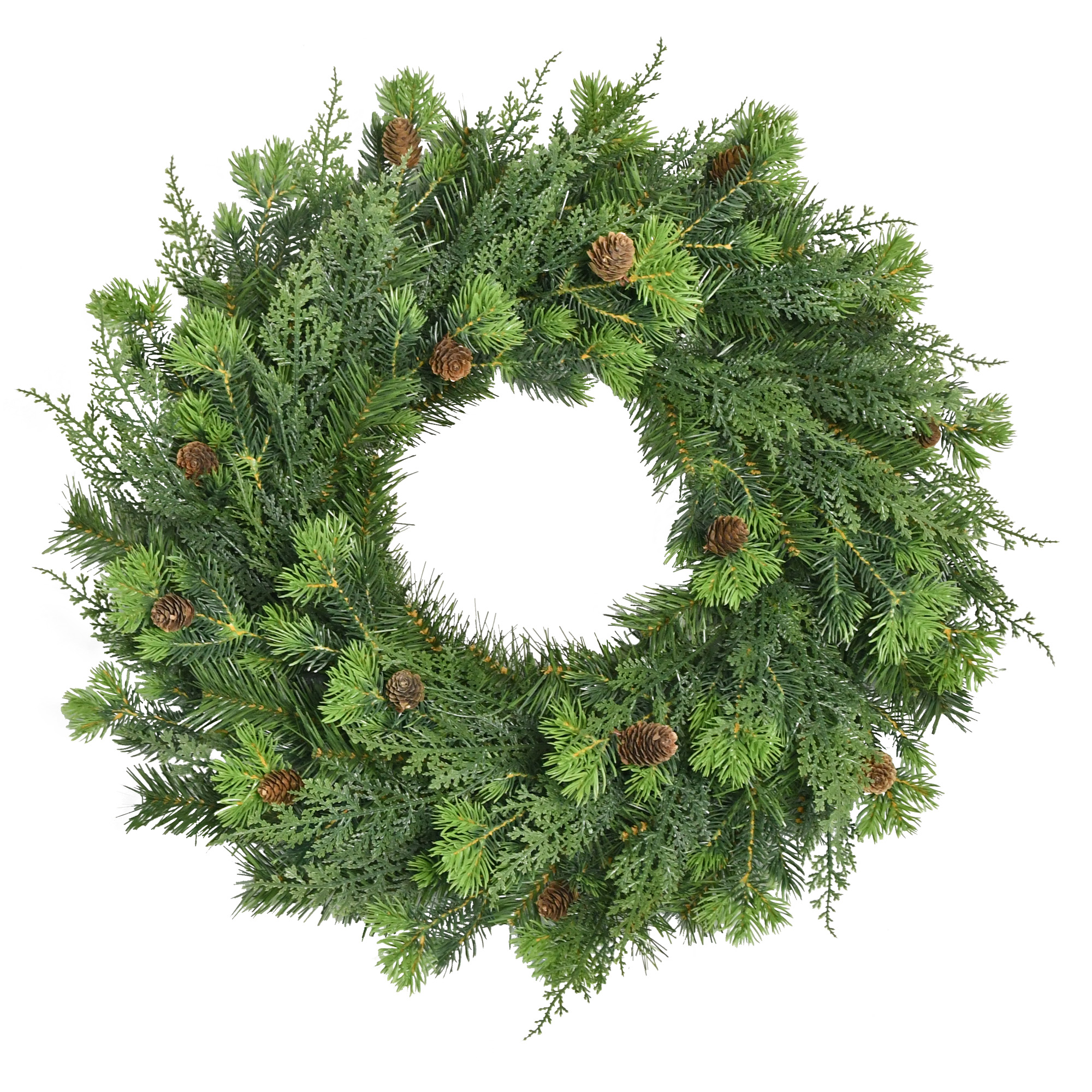 Holiday Time 24" Sonoma Cypress With Pinecones Artificial Wreath