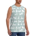 thumbnail image 2 of Uemuo White Swan Pattern Men's Sleeveless T-Shirt,Muscle Athletic Tank Top, Moisture-wicking Quick-dry Breathable Classic Tee Top for Gym Run Outdoor Sports-3X-Large, 2 of 8
