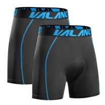 Valano 2 Pack Bike Shorts for Men Cycling Shorts Underwear with 3D Padded, Bicycle MTB Liner Mountain Shorts with Breathable Absorbent and Ergonomic Design