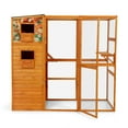 thumbnail image 4 of YYAo Cat House, Cat Catio,4-Tier Window Design Outdoor Cat Catio with Weatherproof Roof, 2 Resting Rooms, 2 Platforms, Orange, 4 of 10
